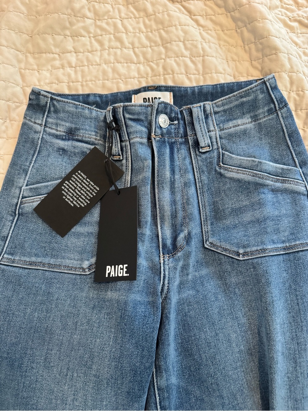 PAIGE Wide Leg High-Rise Jeans (Anessa) size 25Petite - Picture 6 of 13